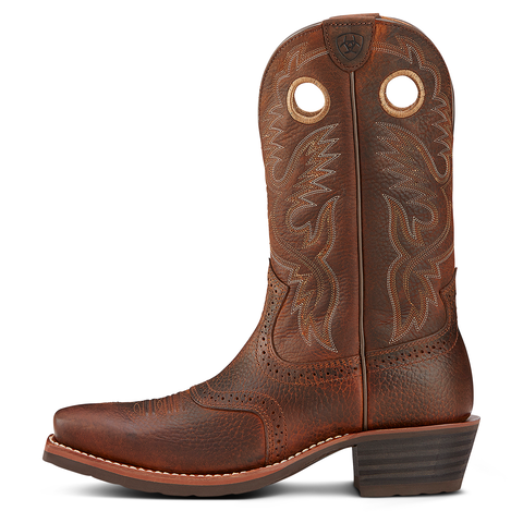HERITAGE WEST - Vintage Cowboy Brown leather Rodeo western boots USA size‎ 8D Kenny Rogers Mens Cowboy Boots Gray Leather Taupe 8 D  main image 4