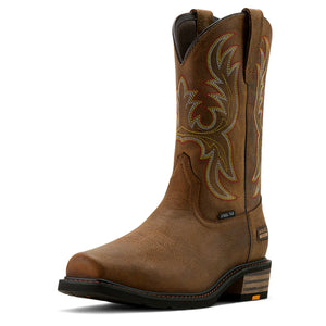 Ariat Men's Ironside Square & Steel Toe Rye Brown Work Boots