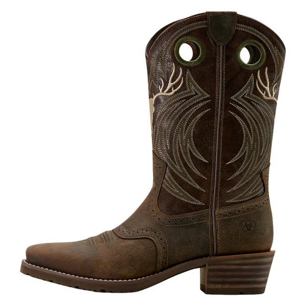 Ariat Men's Hybrid Roughstock Antler Wild Taupe Cowboy Boot